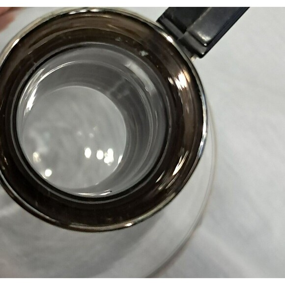 MCM Individual Carafe Glass Coffee Carafate Vintage Gold Inland Glass Co. - Picture 7 of 10